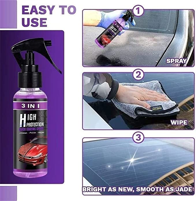 3 IN 1 High Protection Car Spray (Pack of 2) Poshure®