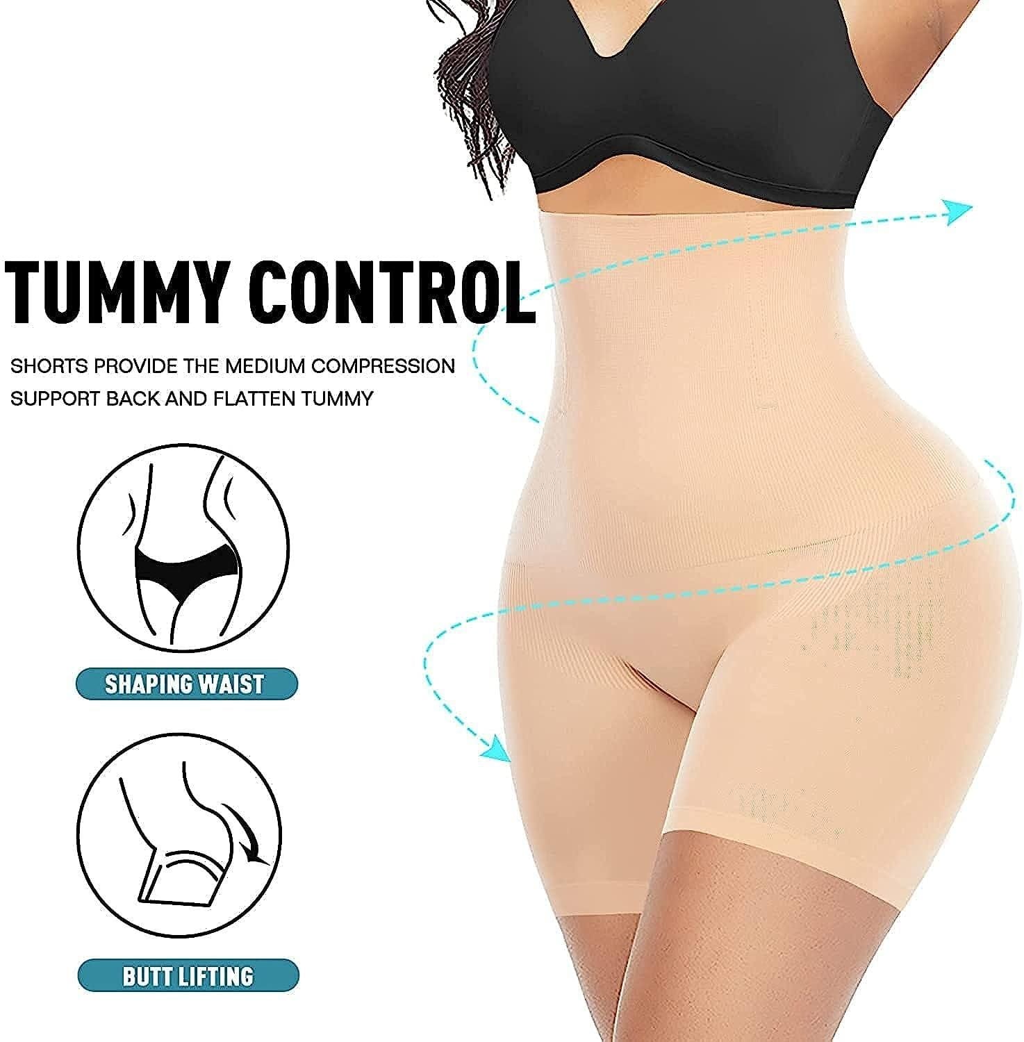 4-in-1 Shaper - Quick Slim Shape Wear Tummy, Back, Thighs, Hips - Black/Efffective Seamless Tummy Tucker Shapewear Body Shaper Roposo Clout