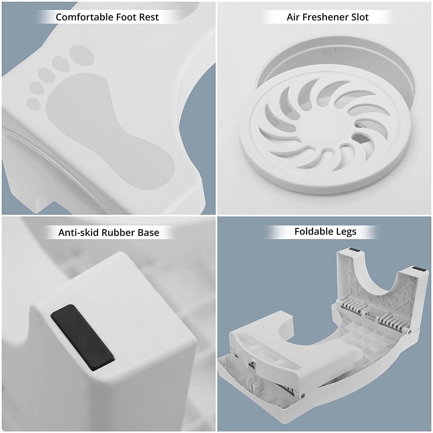 Accessories Of Bathroom Toilet Seat Western Plastic Bathroom Stool  - Relezy™️ Relezy™️ Poshure®