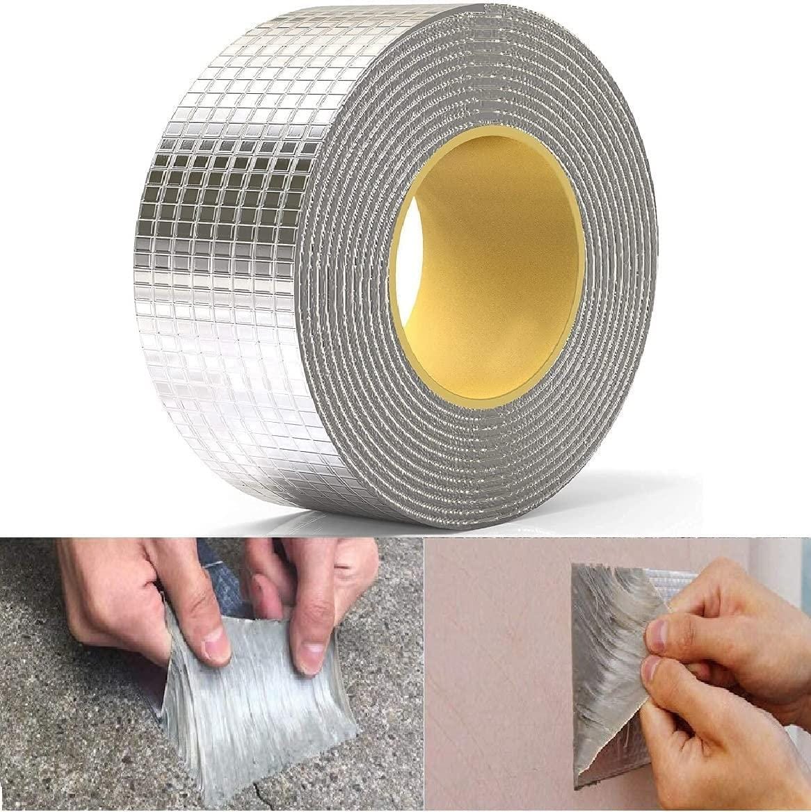 Adhesive Waterproof Leakage Tape Aluminium Foil Pipe Repair Tape - Tapexel™️ PERMANENT WATERSEAL ALUMINIUM RUBBER TAPE Poshure®