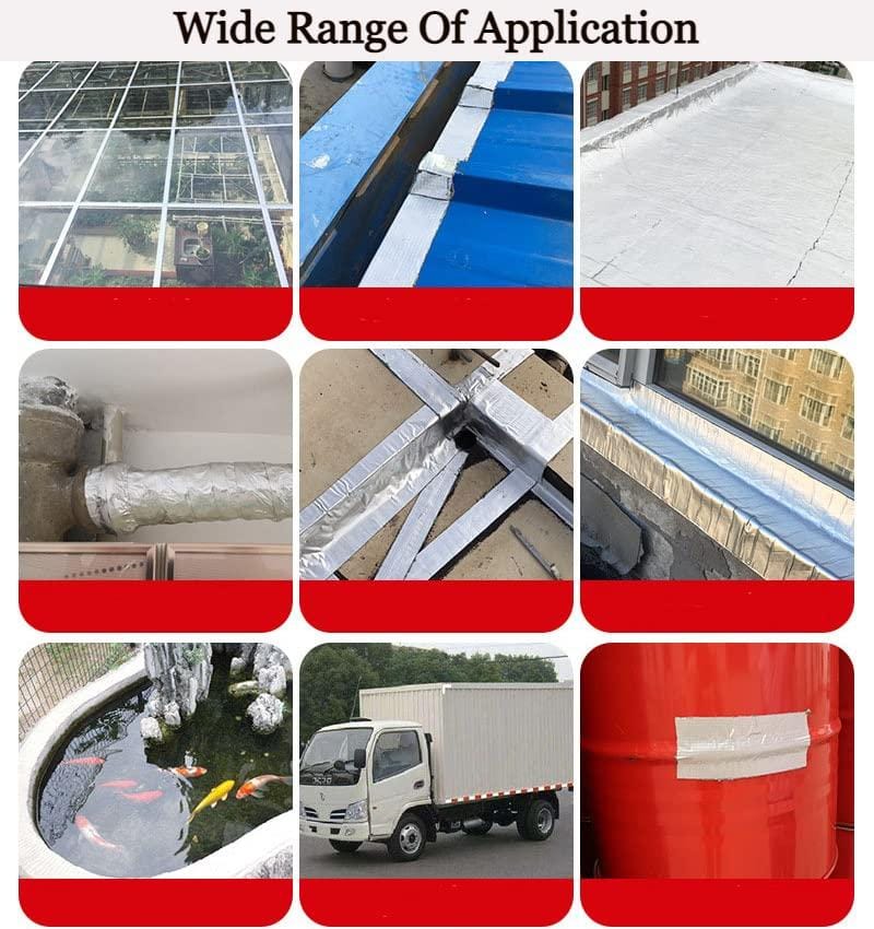 Adhesive Waterproof Leakage Tape Aluminium Foil Pipe Repair Tape - Tapexel™️ PERMANENT WATERSEAL ALUMINIUM RUBBER TAPE Poshure®