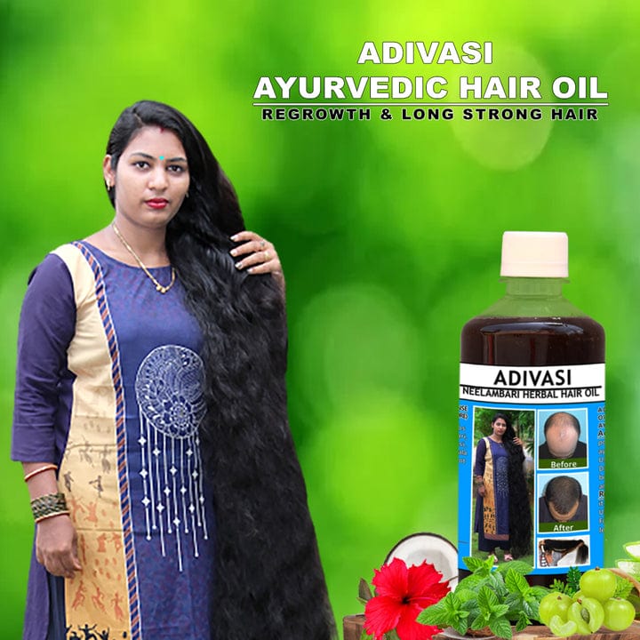 Adivasi Herbal Hair Oil For Hair Growth Natural Hair Oil Herbal Oil (Buy 1, Get 1 Free) Large Size Adivasi Herbal Hair Oil (Buy 1, Get 1 Free) Poshure®