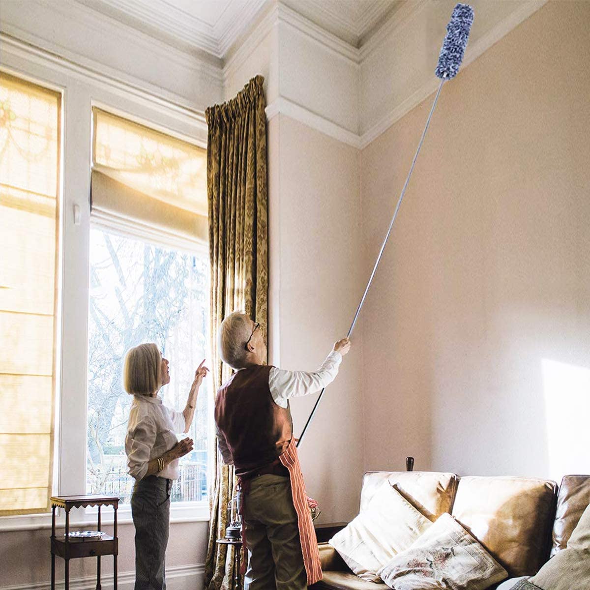 Cleaning Microfiber Fan Duster Fan Cleaner Duster Roof Cleaning - Bendable & Extendable Fan Ceiling Duster Sweepexo™️ Poshure®
