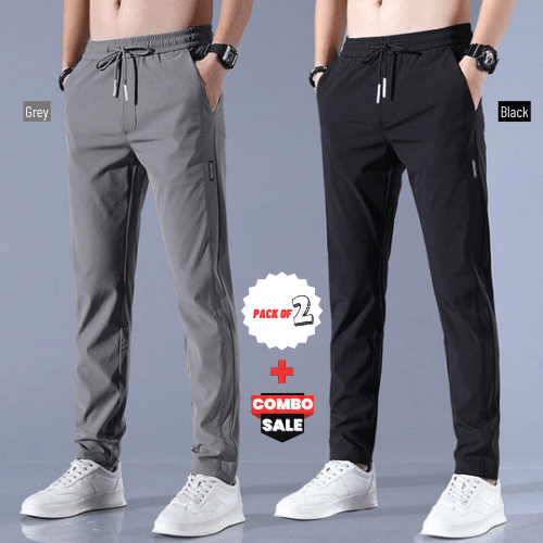 Elastic Men's Track Pants - Track Pants Tracksuits Of Men Lycra Black Pants Elastic Men's Track Pants Poshure®