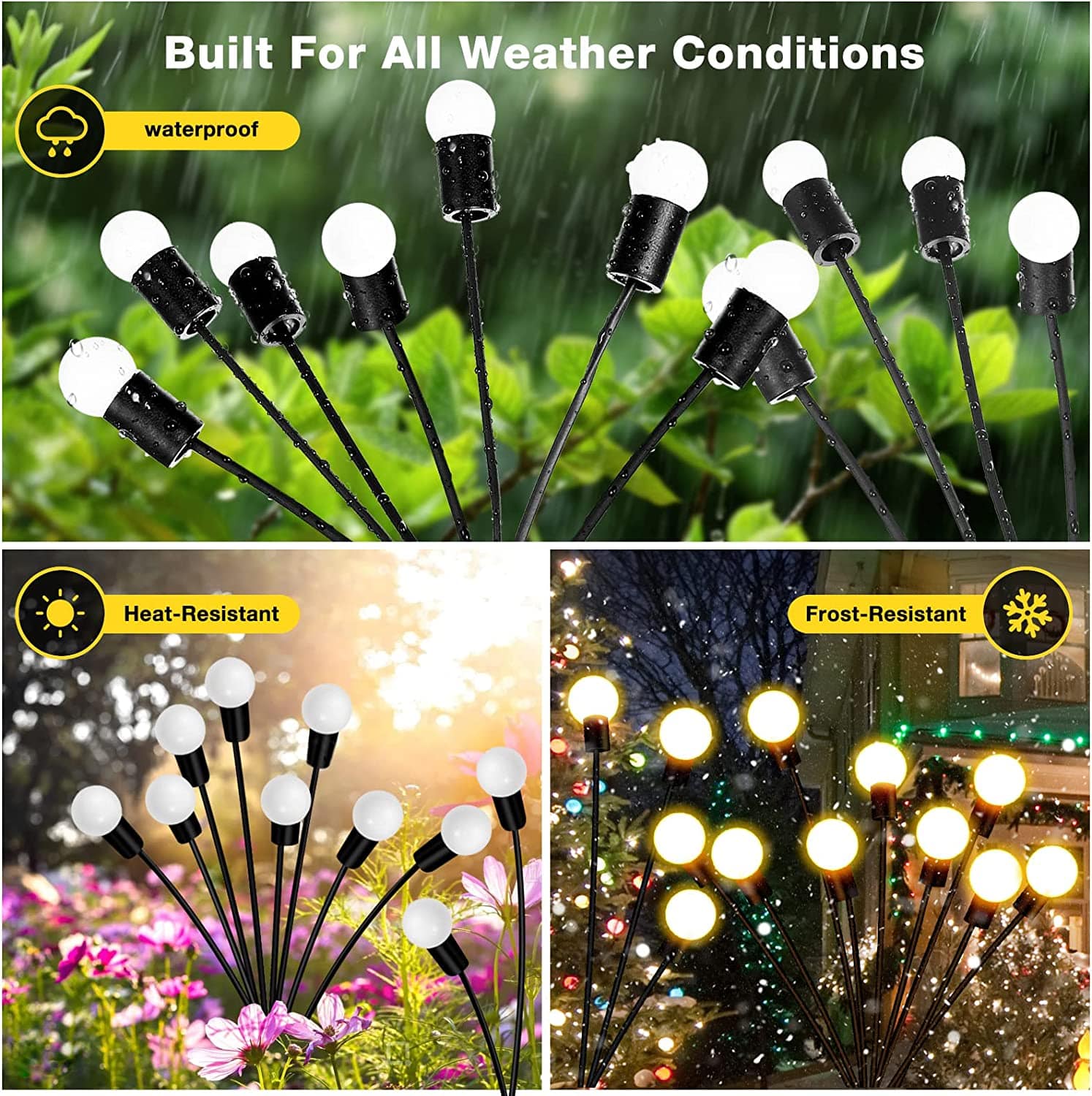 Enchanting Firefly Lights : Unique Solar Powered Garden Lights (Multi Sets) Poshure®