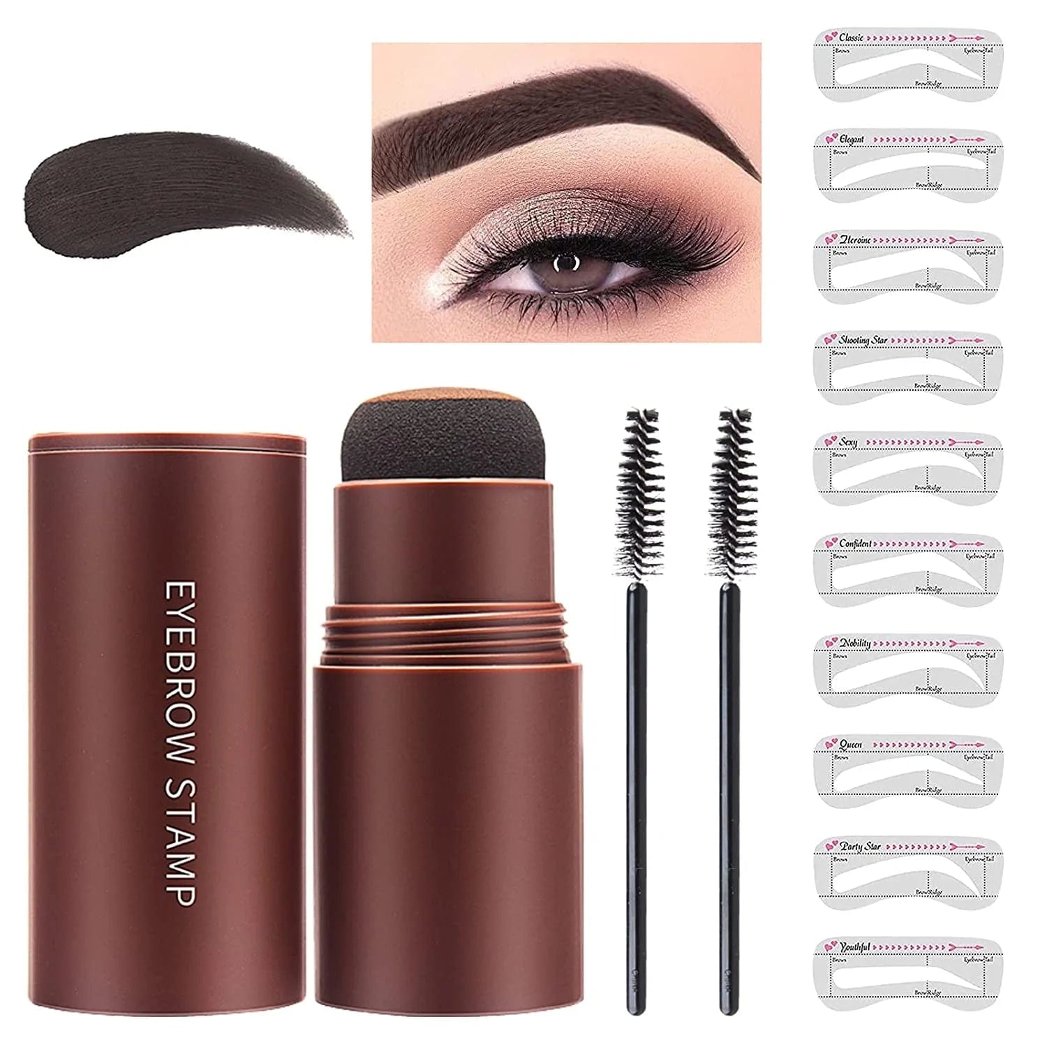 Eyebrow Filler Colour Makeup Shadow Powder Stencil Kit - Restoryz™️ Restoryz™️ Poshure®