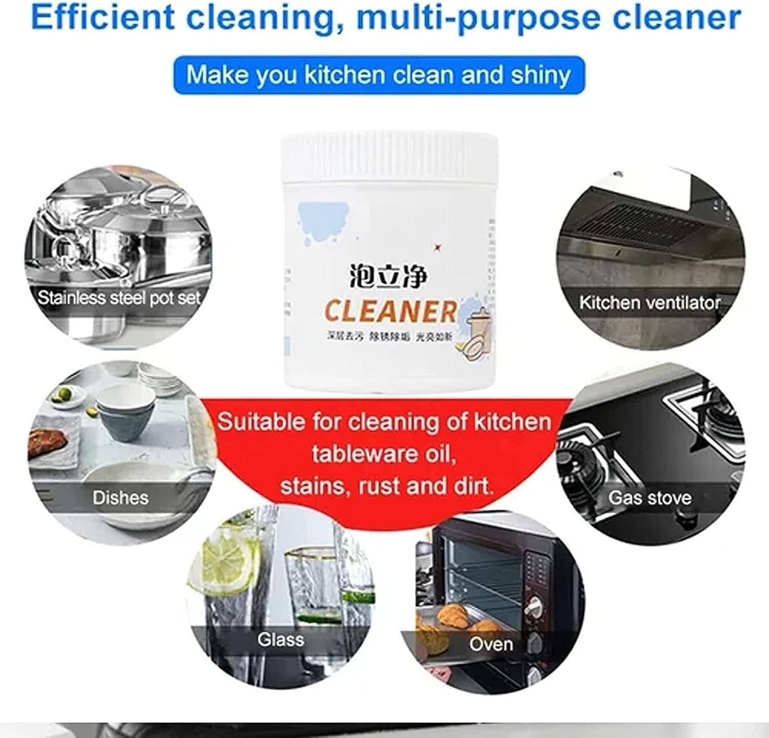 Foam Rust Remover Kitchen All-Purpose Cleaning Powder ( Pack of 2 ) Roposo Clout