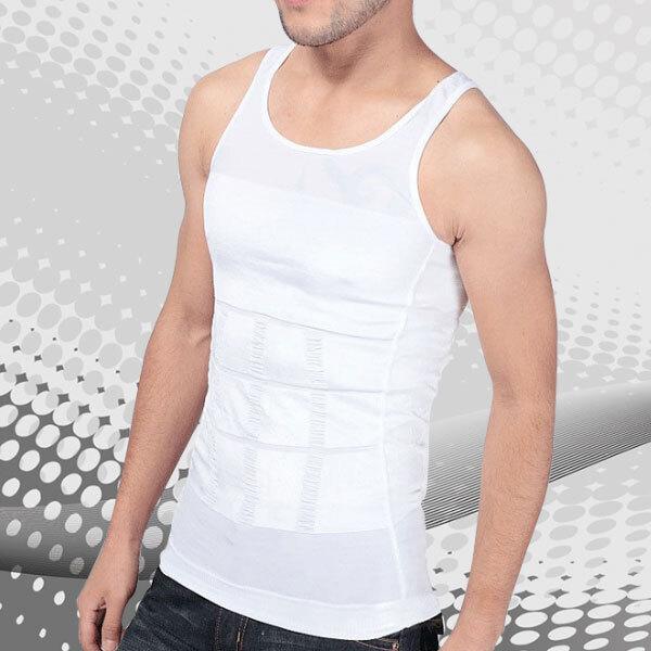 Buy OLSIC Tummy Tucker Vest Slimming Body Shaper Men Thermal Compression  Belly Buster Undershirt Vest to Look Slim For Men# (White) Online at Best  Prices in India - JioMart.