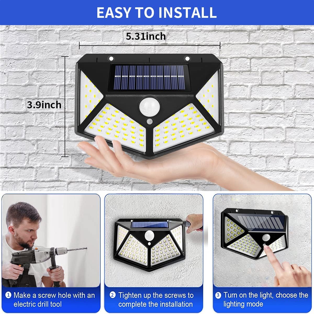 Motion Sensor Solar Outdoor Durable LED Light  - Solariska™️ Pro Solariska™️ Pro Poshure®
