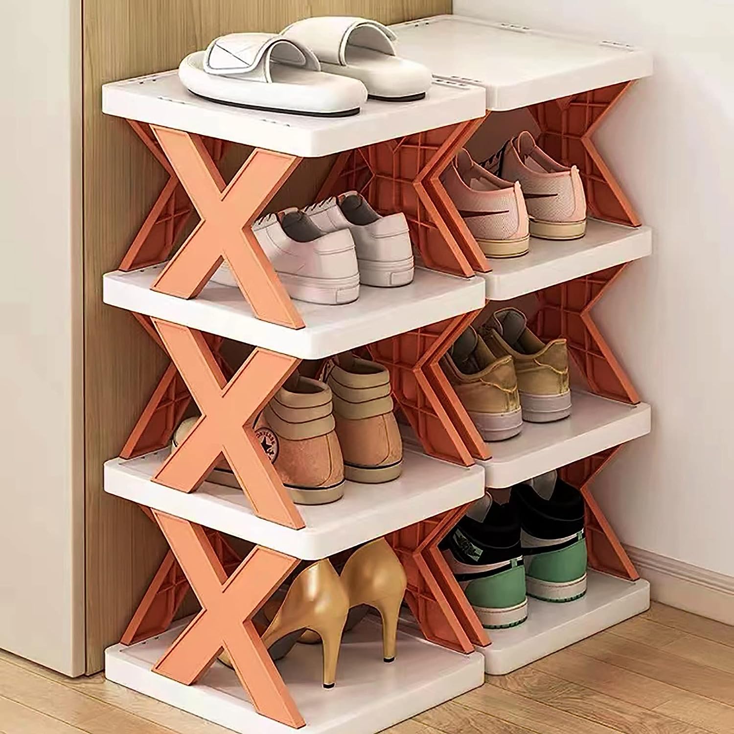 Shoe Rack Storage Stand Cabinet For Home Shoes Organiser - MultiReck™️ MultiReck™️ Shoes Organizer ( Pack of 5 ) Poshure®