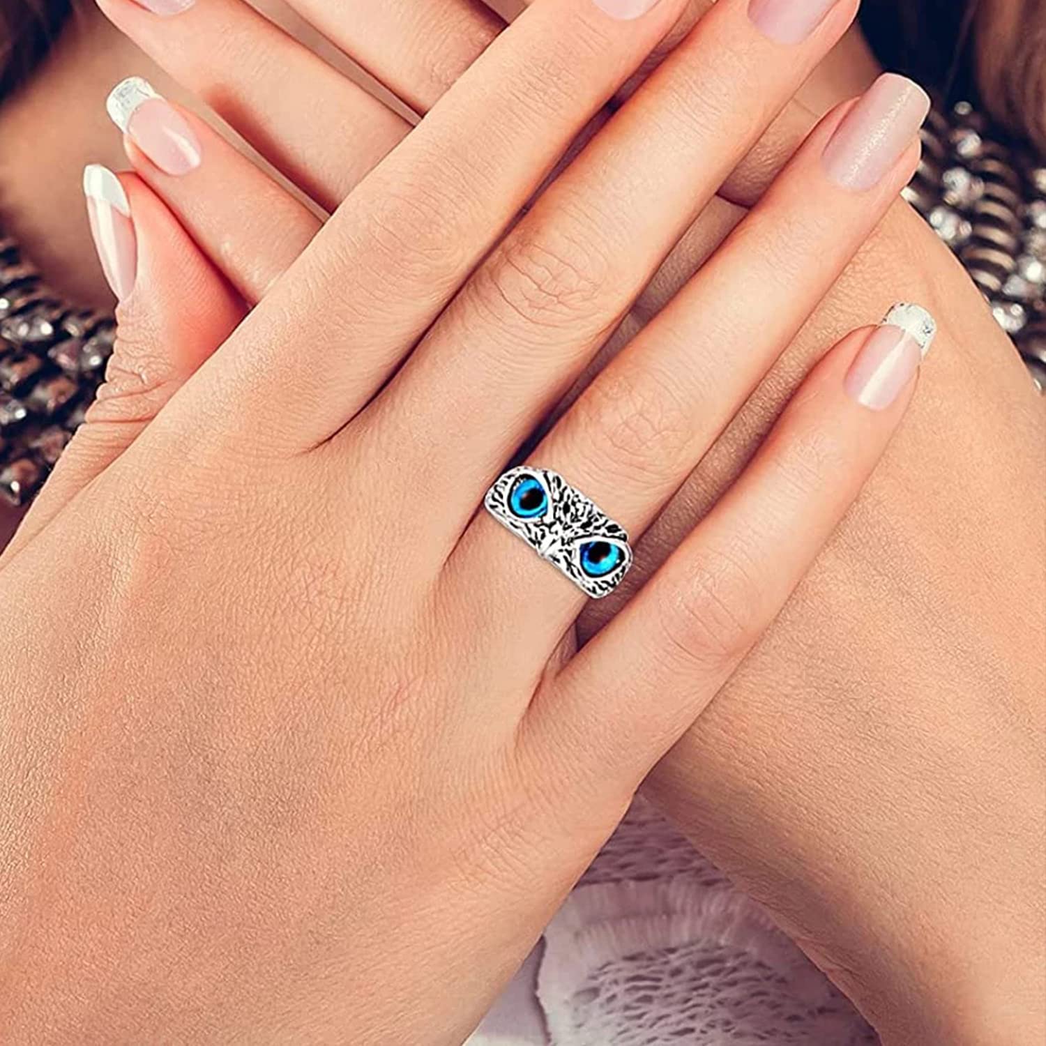 Buy Fashion Frill Owl Eye Ring For Men Silver Ring For Boys Adjustable  Stylish men Jewellery Online at Best Prices in India - JioMart.