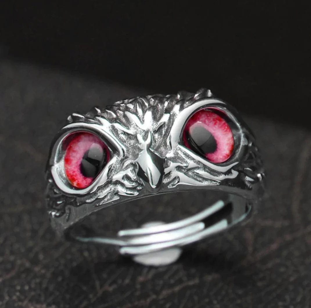 Large Owl Ring - 92.5 Sterling Silver ⋆ Celtic Jackalope