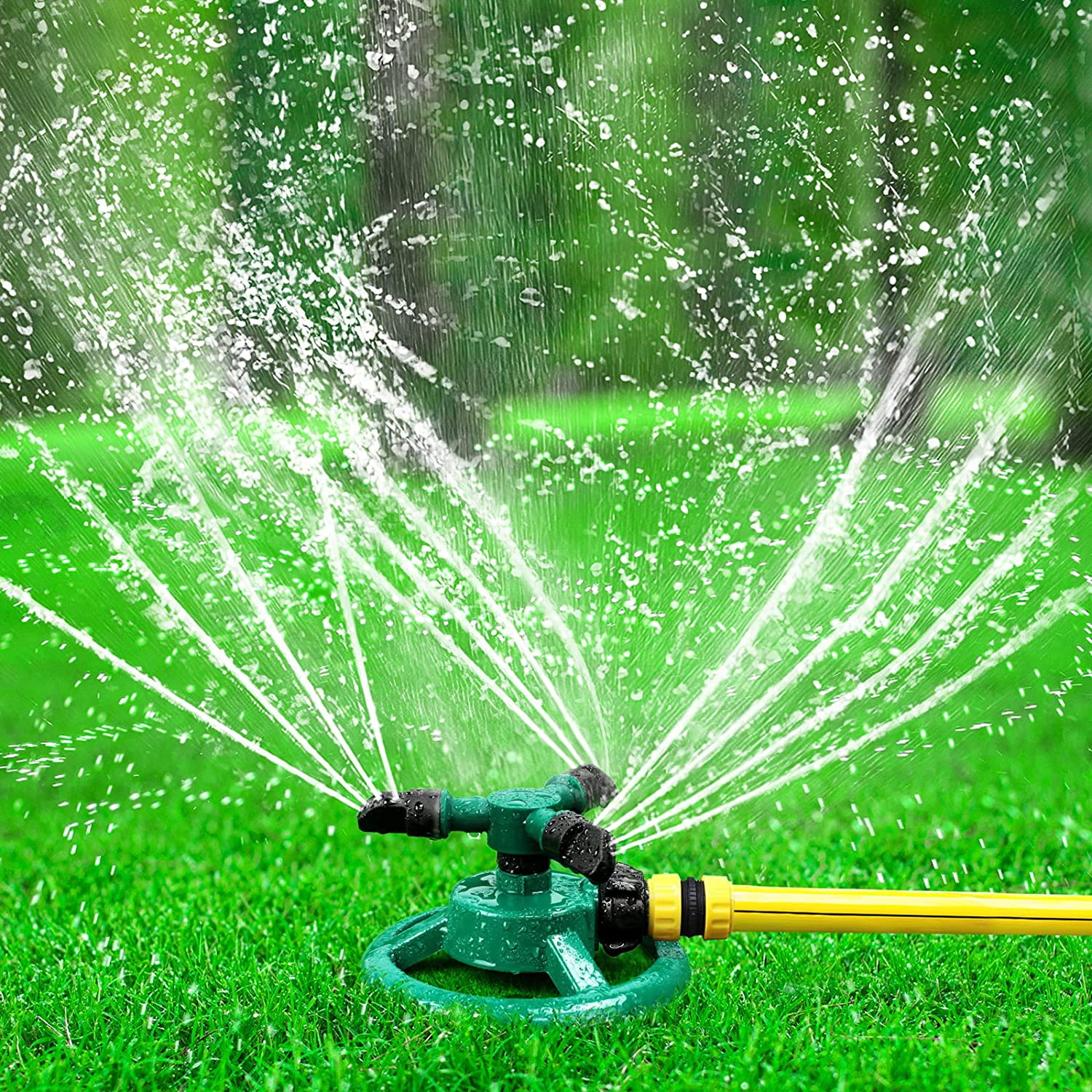 Sprinklers Irrigation Systems Water Sprinkler Garden Sprays  - Rainzyy™️ 360 Degree Sprayer Head Water Saving Device Poshure®