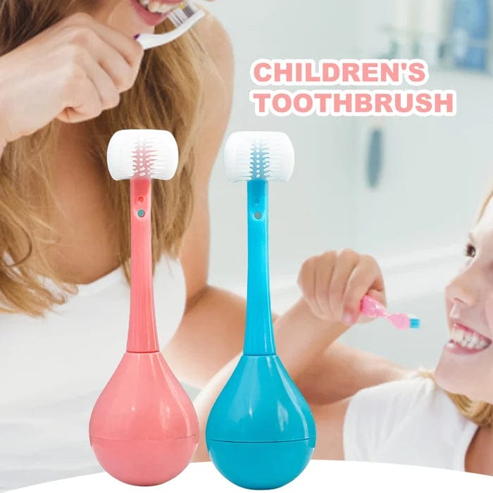 Tumbler Three-sided Children's Toothbrush (Pack of 2) Poshure®