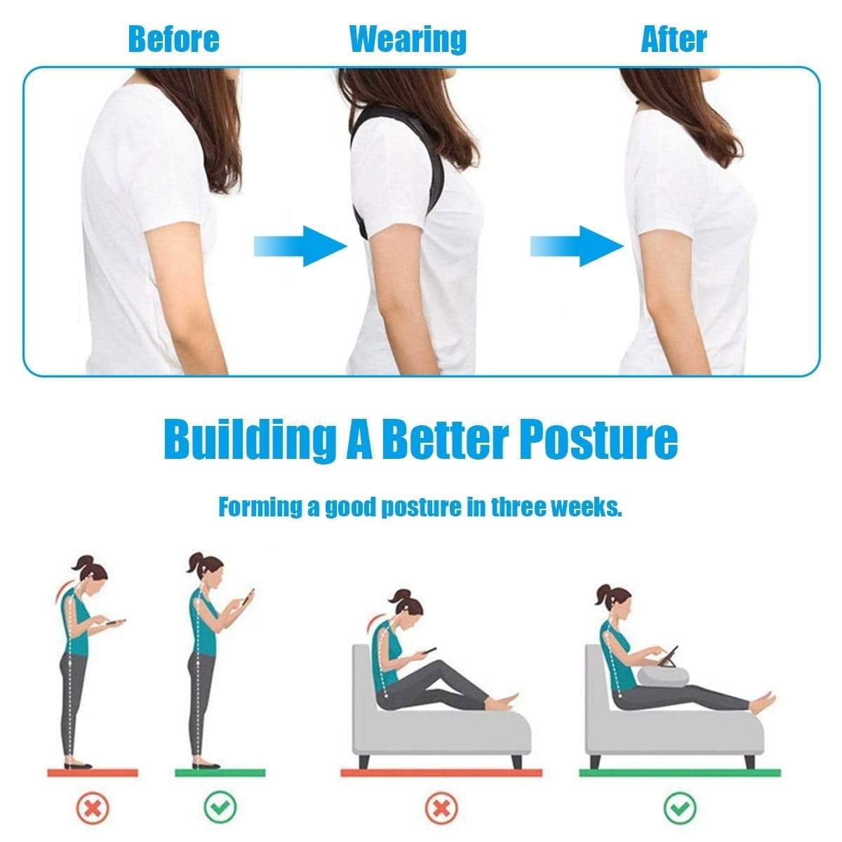 Magnetic Posture Corrector Back Support Belt Posture Trainer - Posturyt™ Posturyt™️ Poshure®
