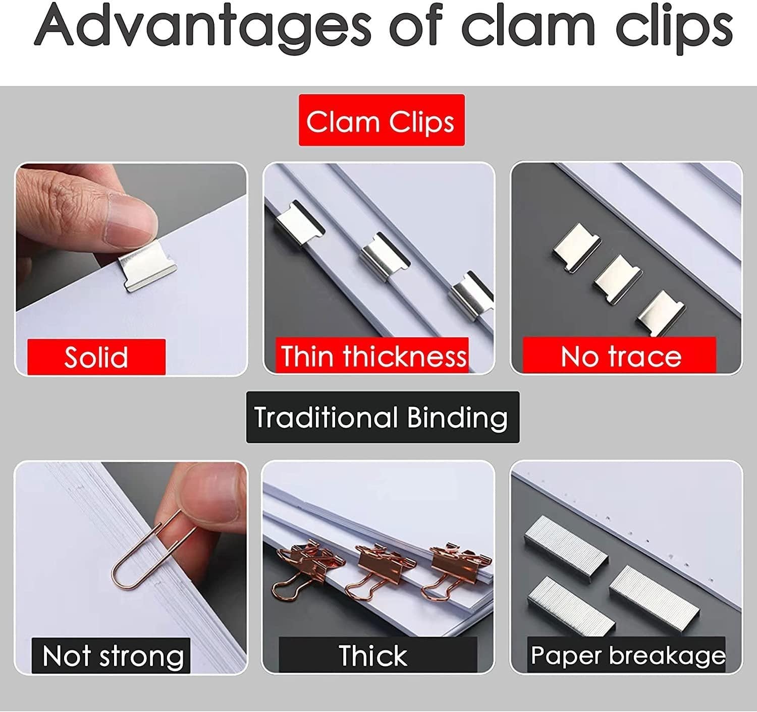 Reusable Portable Handheld Paper Clam Clip Poshure®