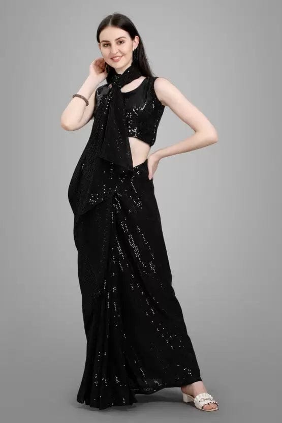 Special Georgette Sarees With Sequins Work Poshure®